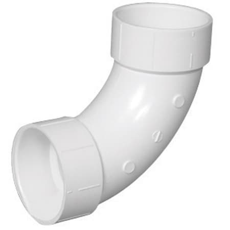 Charlotte Pipe And Foundry Charlotte Pipe Schedule 40 4 in. Hub X 4 in. D Hub PVC Long Sweep Elbow 1 pk PVC003041200